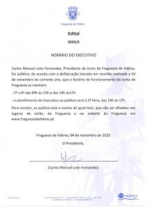 Hor&aacute;rio do Executivo