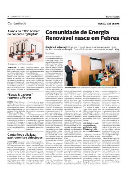 Comunidade de Energia Renov&aacute;vel nasce em Febres
