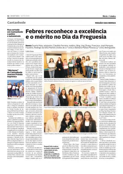 Febres reconhece a excel&ecirc;ncia e o m&eacute;rito no Dia da Freguesia
