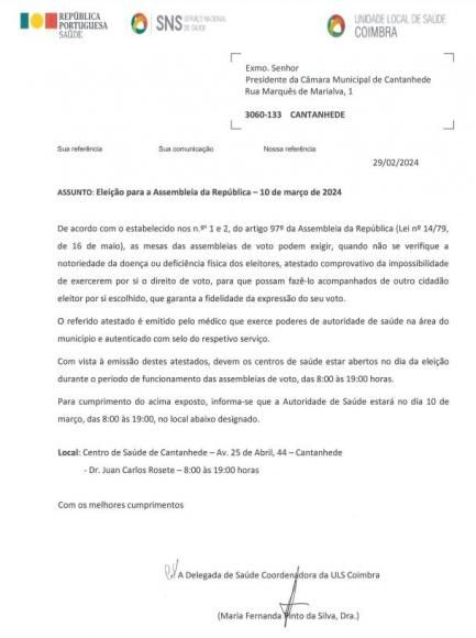 Elei&ccedil;&otilde;es Legislativas de 10 de mar&ccedil;o de 2024 