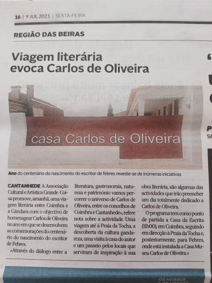 Viagem liter&aacute;ria evoca Carlos de Oliveira