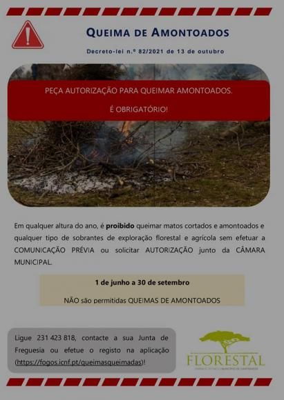 Terminado o per&iacute;odo de proibi&ccedil;&atilde;o de realiza&ccedil;&atilde;o de Queimas e Queimadas no concelho de Cantanhede 