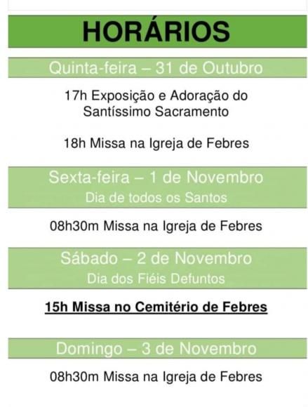 Acontece na Freguesia de Febres