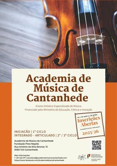Oferta Formativa da Academia de M&uacute;sica de Cantanhede para o Ano Letivo 2025/2026