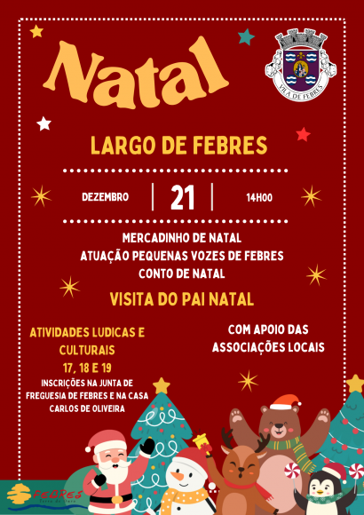 Meracdinho de Natal em Febres dia 21 de dezembro.