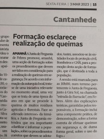Forma&ccedil;&atilde;o esclarecde realiza&ccedil;&atilde;o de queimas