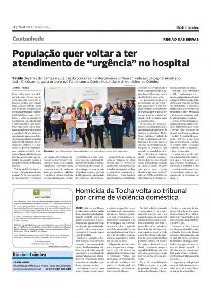 Popula&ccedil;&atilde;o quer voltar a ter atendimento de "urg&ecirc;ncia" no hospital de Cantanhede