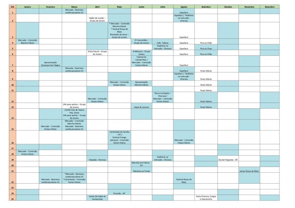 Atividades da Freguesia 2026